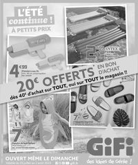 Catalogue GiFi 25 Juillet – 6 Août 2023 page 1 vignette